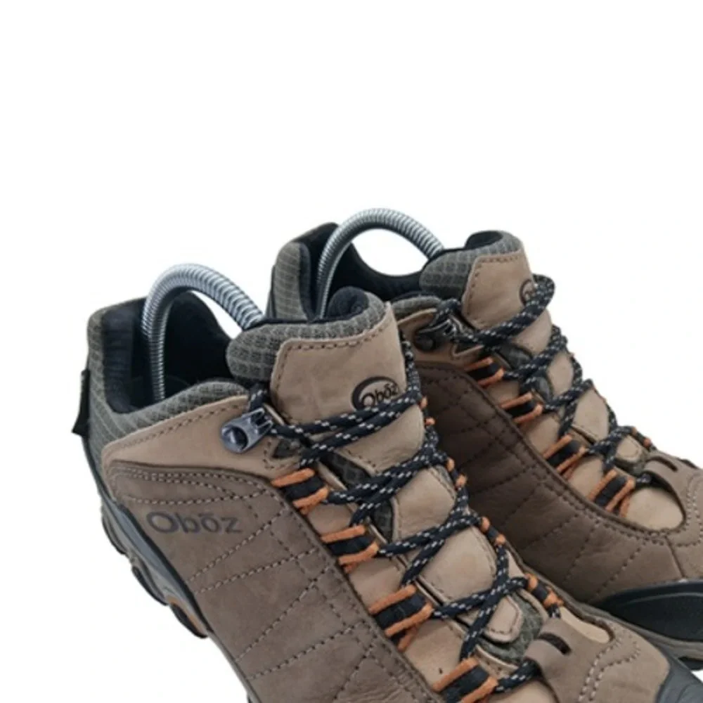 Oboz Shoes Mens Size 8 Brown Leather Waterproof Trail Hiking Sneakers Outdoor